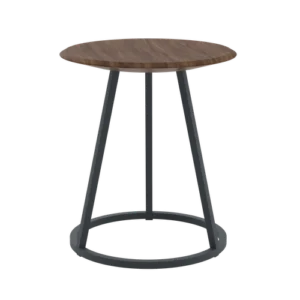 Le tabouret de bar Gustave, d'inspiration Eiffel, allie une structure métallique épurée à une assise en bois circulaire pour un poids étonnement léger. Assise : Noyer massif naturel Piètement : Métal gris ardoise mat.